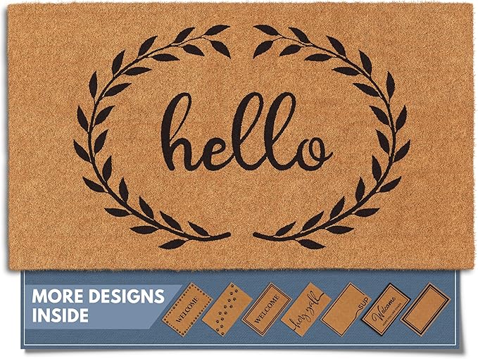 Barnyard Designs Natural Coco Coir Heavy Duty Backing Doormat by BarnyardDesigns
