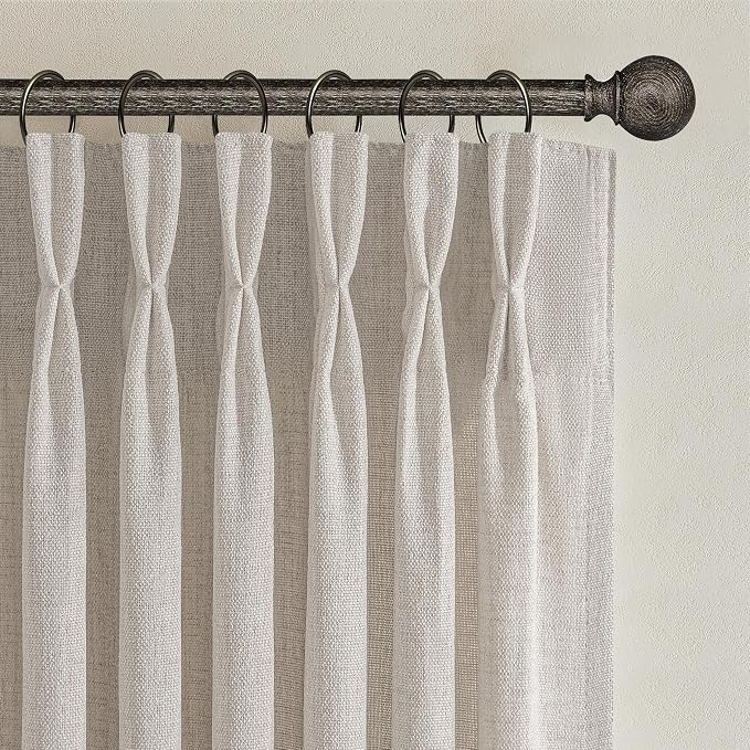 PleatedDrapes 112 Inch Extra Long Light Filtering Curtains - Image 2