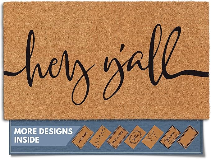 Barnyard Designs Natural Coco Coir Heavy Duty Backing Doormat by BarnyardDesigns
