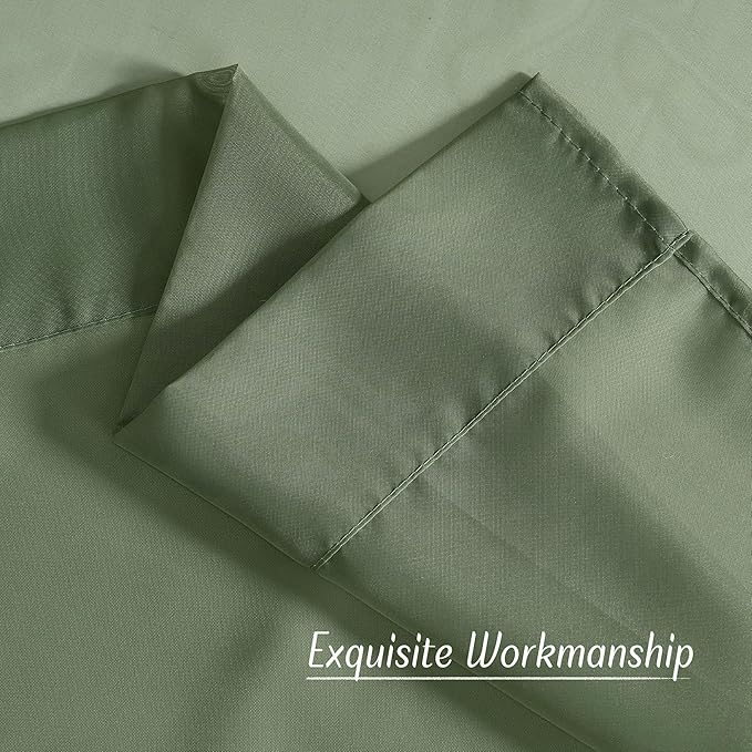 NICETOWN Forest Green Sheer Curtains 96inches Long - Image 6